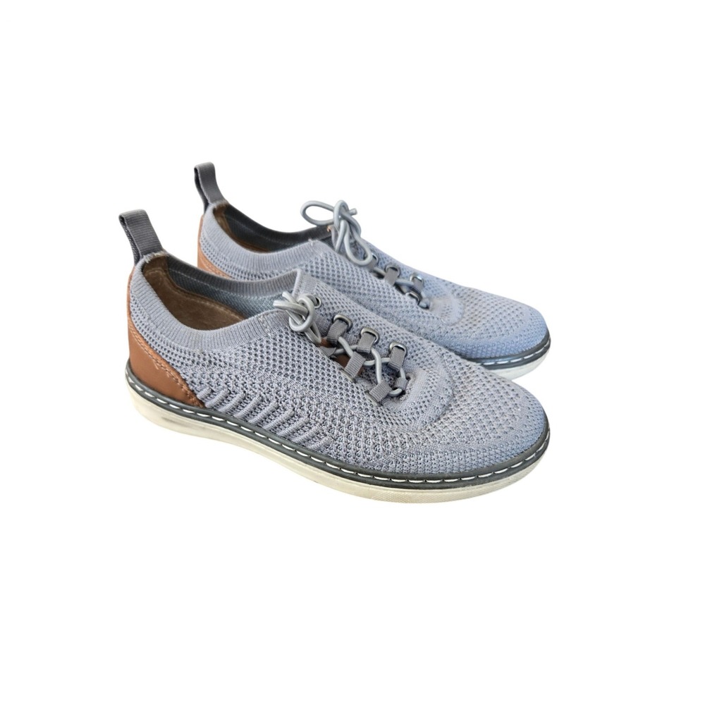 Johnston & Murphy Boys Prentiss Grey Knit Sneakers Shoes Size 12M Preppy School